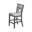 Sienna 5pc Counter-Height Table Set- 4 Chairs- 2 Shelves- Gray Wood