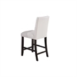 Wesley 5pc Dining Table Set- White Faux-Leather- Faux Marble- Dark Brown