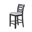 Derry 5pc Counter-Height Dining Table and 4 Chairs Set- Gray Rubberwood