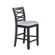 Derry 5pc Counter-Height Dining Table and 4 Chairs Set- Gray Rubberwood