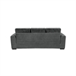 Zian Sofa- Dark Gray Microfiber and Corduroy- 4 Matching Pillows- 92 Inch