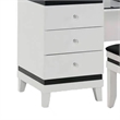 Denna Vanity Set with Stool- Tri-Fold Lighted Mirror- Black Glass Table
