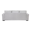 Zian Sofa- Light Gray Microfiber and Corduroy- 4 Matching Pillows- 92 Inch