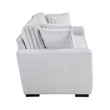 Zian Sofa- Light Gray Microfiber and Corduroy- 4 Matching Pillows- 92 Inch
