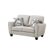 Loi Loveseat w 2 Pillows- Reversible Cushion- Gray Chenille- 63 Inch