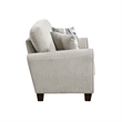 Loi Loveseat w 2 Pillows- Reversible Cushion- Gray Chenille- 63 Inch