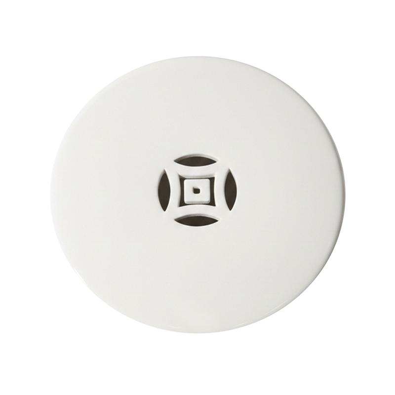 Garden Accent Stool- 17 Inch Round Drum Shape- White Ceramic- Cut Out Details