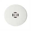 Garden Accent Stool- 17 Inch Round Drum Shape- White Ceramic- Cut Out Details