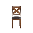 Hosa 7pc Rectangular Dining Table Set- Faux Leather Seats- Brown Mango Wood