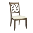 Jesa 5pc Round Dining Table Set- White Botticino Italian Marble- Walnut Brown