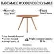 Kios 5pc Round Dining Table Set- Splayed Legs- Curved Back- Brown