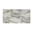 Sda Coffee Table- 47 Inch Faux Marble Top- Drawer and 2 Shelves- White