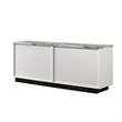 Sda Sideboard Buffet Console- 4 Doors with Adjustable Shelf- White 63 Inch