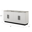 Sda Sideboard Buffet Console- 4 Doors with Adjustable Shelf- White 63 Inch