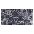 Nue Coffee Table- 47 Inch 3D Printed Glass Marble- Curved Shelf- Black