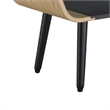 Nue Coffee Table- 47 Inch 3D Printed Glass Marble- Curved Shelf- Black