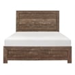 Queen Size Bedroom Set- Brown- Panel- 3-Piece Set with Bed and Two Nightstands