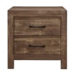 Queen Size Bedroom Set- Brown- Panel- 3-Piece Set with Bed and Two Nightstands