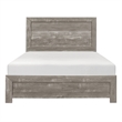 Full Size Bedroom Set- Gray Finish- 2-Piece Set with Bed and Nightstand