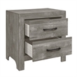 Full Size Bedroom Set- Gray Finish- 2-Piece Set with Bed and Nightstand