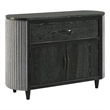 Sevy Sideboard Buffet Console with Retro Fabric- Black and Gray- 52 Inch