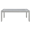 Ion Dining Table- Gray Rubberwood- White Marble Inlay- 78-102 Inch