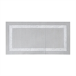 Ion Dining Table- Gray Rubberwood- White Marble Inlay- 78-102 Inch