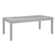 Ion Dining Table- Gray Rubberwood- White Marble Inlay- 78-102 Inch