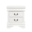 Full Size Bedroom Set- White Finish- 2-Piece Set with Bed and Nightstand
