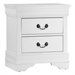 Full Size Bedroom Set- White Finish- 2-Piece Set with Bed and Nightstand
