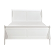 Full Size Bedroom Set- White Finish- 2-Piece Set with Bed and Nightstand