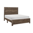 Full Size Bedroom Set- Brown-Panel Design-2-Piece Set with Bed and Nightstand
