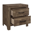 King Size Bedroom Set- Brown- Panel Design- 2-Piece Set with Bed and Nightstand