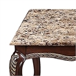 Liana Marble Coffee Table- Cherry Brown Pine Wood- Rectangular 52 Inch