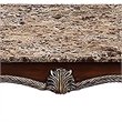 Liana Marble Coffee Table- Cherry Brown Pine Wood- Rectangular 52 Inch