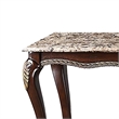 Liana Marble Console Table- Cherry Brown Pine Wood- Rectangular 52 Inch