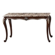 Liana Marble Console Table- Cherry Brown Pine Wood- Rectangular 52 Inch
