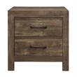 King Size Bedroom Set-Brown-Panel Design-3-Piece Set with Bed and Two Nightstand