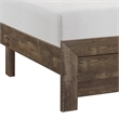King Size Bedroom Set-Brown-Panel Design-3-Piece Set with Bed and Two Nightstand
