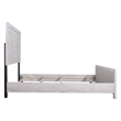 Bisca Queen Bed with Chevron Patterned Design- Driftwood Gray Finish