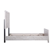 Bisca Twin Bed with Chevron Patterned Design- Driftwood Gray Finish