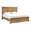 Seny Queen Bed- Rustic Design- Picture Frame Moldings- Honey Brown Wood