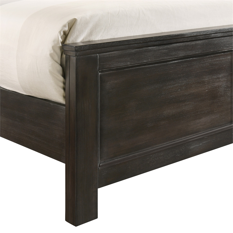 Aani King Size Bed- Framed Headboard- Farmhouse Nutmeg Brown
