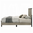 Queen Size Bedroom Set-Gray-Panel Headboard- 3-Piece Set-Bed-Two Nightstand