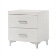 Queen Size Bedroom Set-White-Storage Bed with Drawers-2-Piece Set-Bed-Nightstand