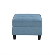 Gey Modular Storage Ottoman- Tufted Cushion- Blue Upholstery 26 Inch