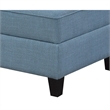 Gey Modular Storage Ottoman- Tufted Cushion- Blue Upholstery 26 Inch