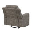 Diti Manual Pull Tab Reclining Chair- Brown Stain Resistant Microfiber