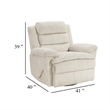 Oxy Swivel Manual Reclining Chair- Foam Pillow Arms- Beige Microfiber