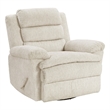 Oxy Swivel Manual Reclining Chair- Foam Pillow Arms- Beige Microfiber